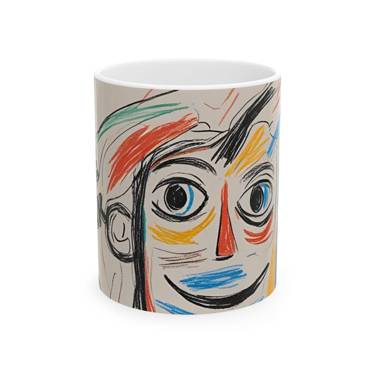 Colorful Art Ceramic Mug - Unique Gift for Art Lovers, Funny Coffee Cup, Home Decor, Gift for Friends, Birthday Present from Tookylop | Your Vibe. Your Style
