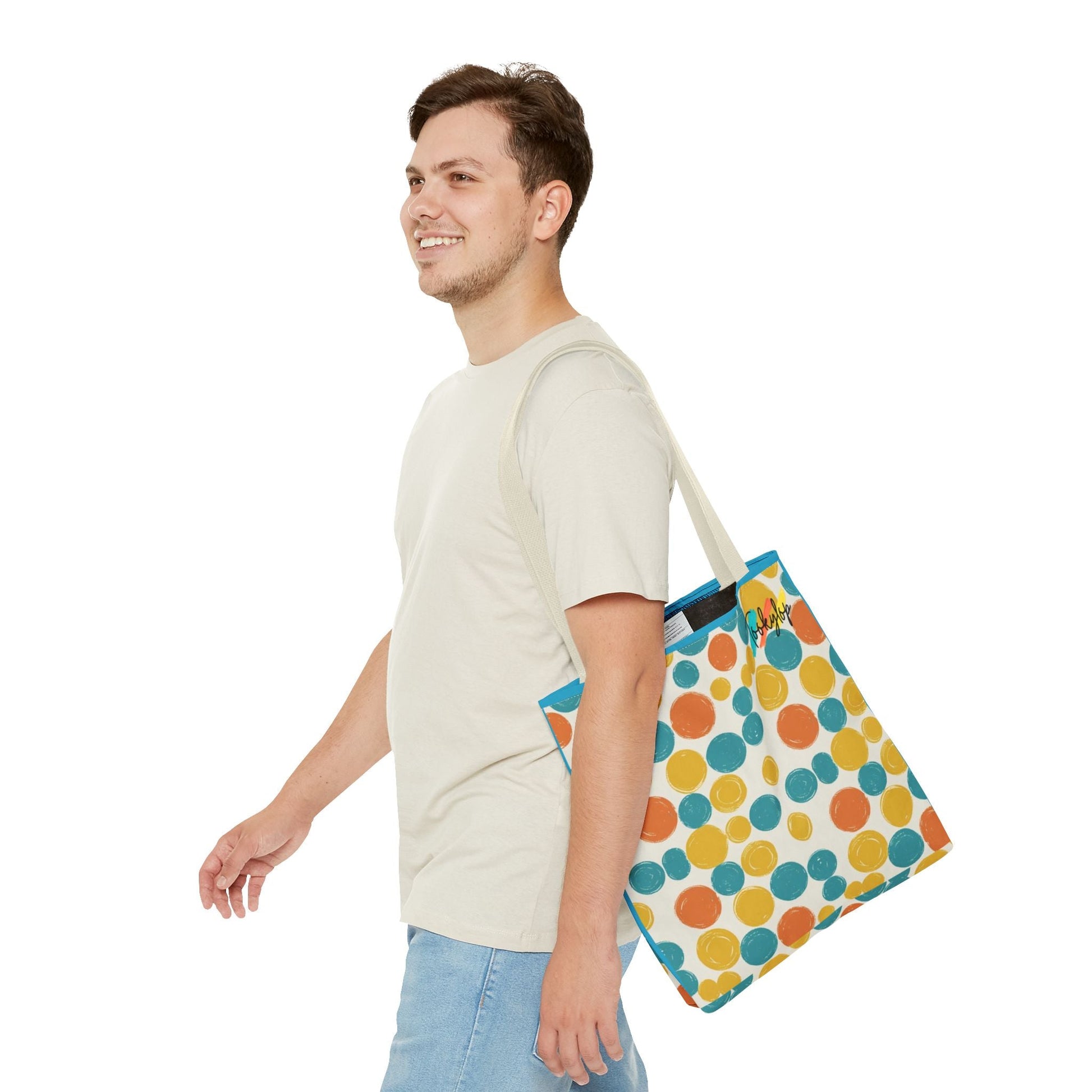 Colorful Polka Dot Tote Bag, Versatile Shopping Bag, Cute Beach Tote, Fun Gift Idea, Everyday Carryall from Tookylop | Your Vibe. Your Style