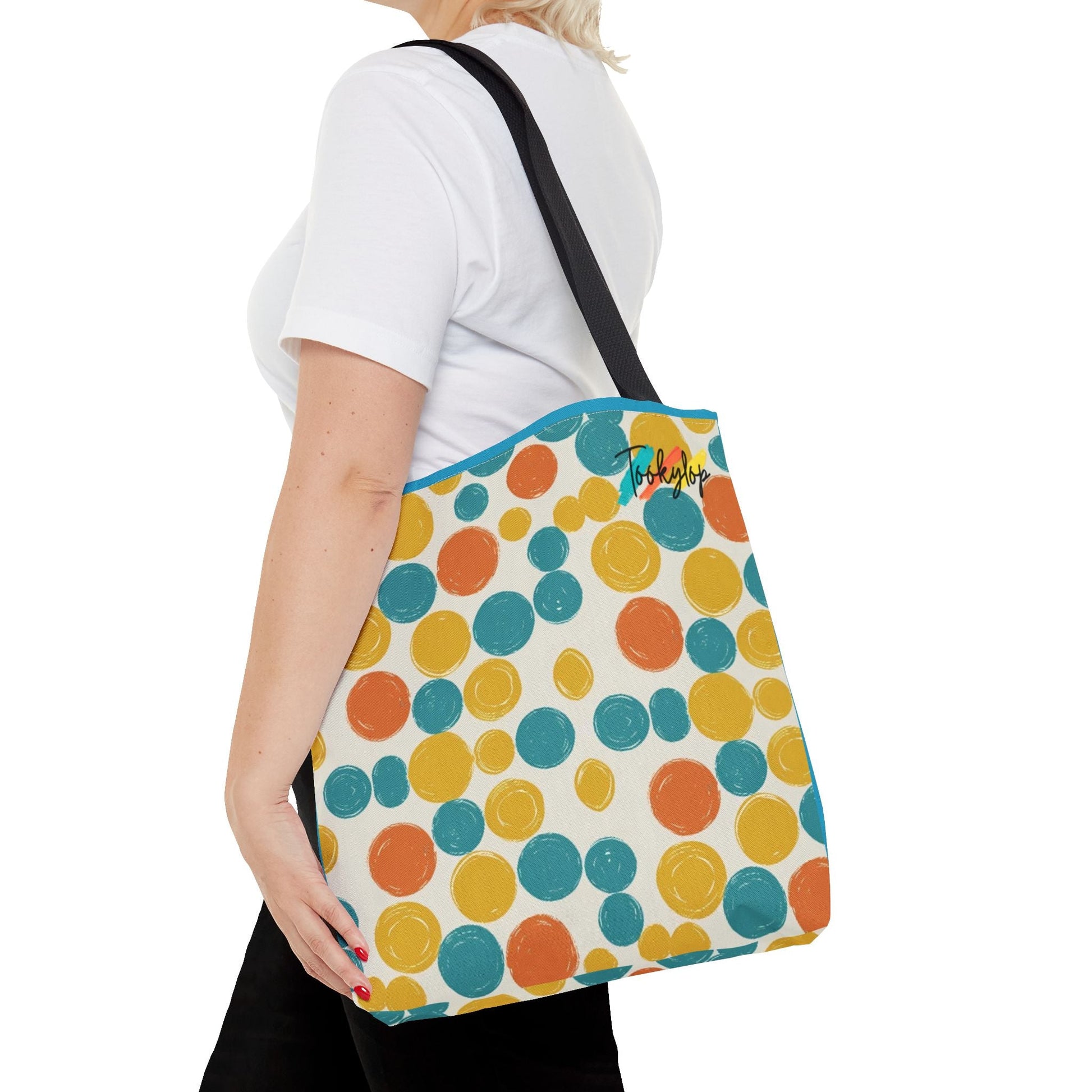 Colorful Polka Dot Tote Bag, Versatile Shopping Bag, Cute Beach Tote, Fun Gift Idea, Everyday Carryall from Tookylop | Your Vibe. Your Style
