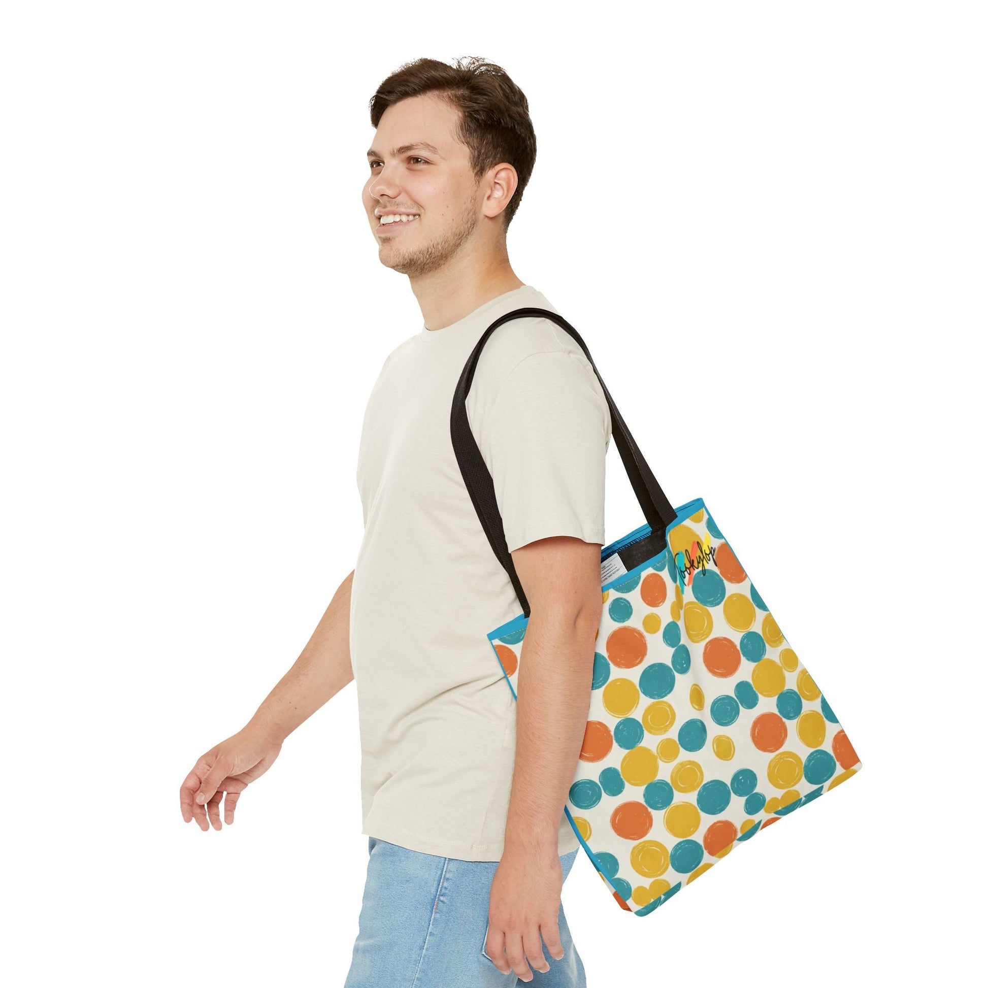 Colorful Polka Dot Tote Bag, Versatile Shopping Bag, Cute Beach Tote, Fun Gift Idea, Everyday Carryall from Tookylop | Your Vibe. Your Style