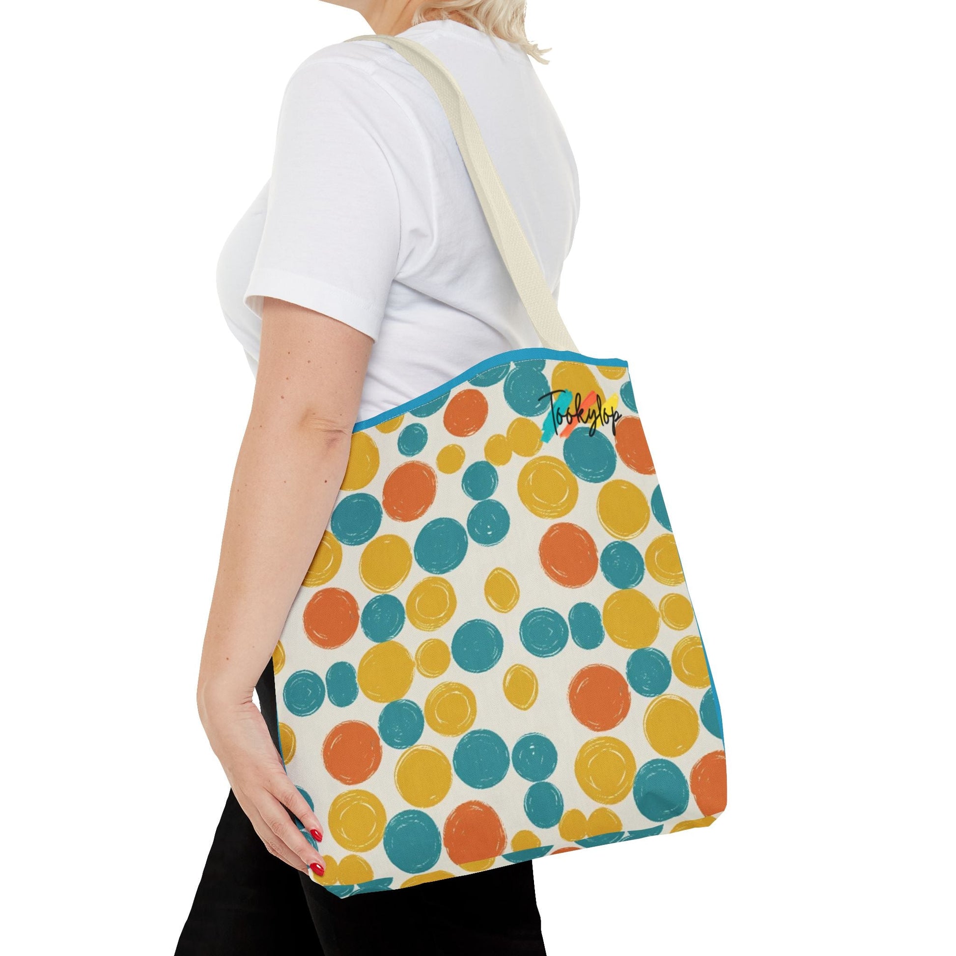 Colorful Polka Dot Tote Bag, Versatile Shopping Bag, Cute Beach Tote, Fun Gift Idea, Everyday Carryall from Tookylop | Your Vibe. Your Style