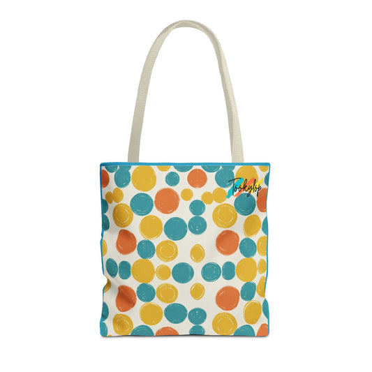 Colorful Polka Dot Tote Bag, Versatile Shopping Bag, Cute Beach Tote, Fun Gift Idea, Everyday Carryall from Tookylop | Your Vibe. Your Style