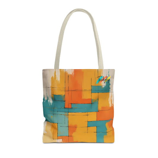 Vibrant Abstract Tote Bag, Colorful Carryall for Art Lovers, Fashionable Beach Bag, Eco - Friendly Shopping Tote, Gift for Creatives from Tookylop | Your Vibe. Your Style