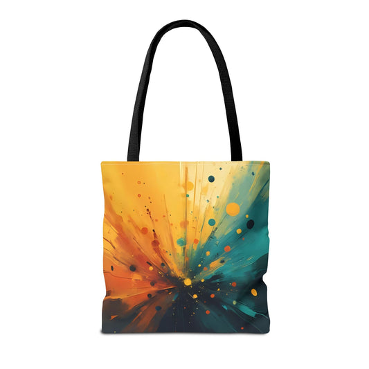 Vibrant Abstract Tote Bag, Colorful Shopping Bag, Eco - Friendly Carryall, Art Inspired Gift, Beach Bag, Reusable Grocery Tote from Tookylop | Your Vibe. Your Style