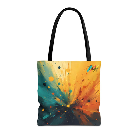 Vibrant Abstract Tote Bag, Colorful Shopping Bag, Eco - Friendly Carryall, Art Inspired Gift, Beach Bag, Reusable Grocery Tote from Tookylop | Your Vibe. Your Style