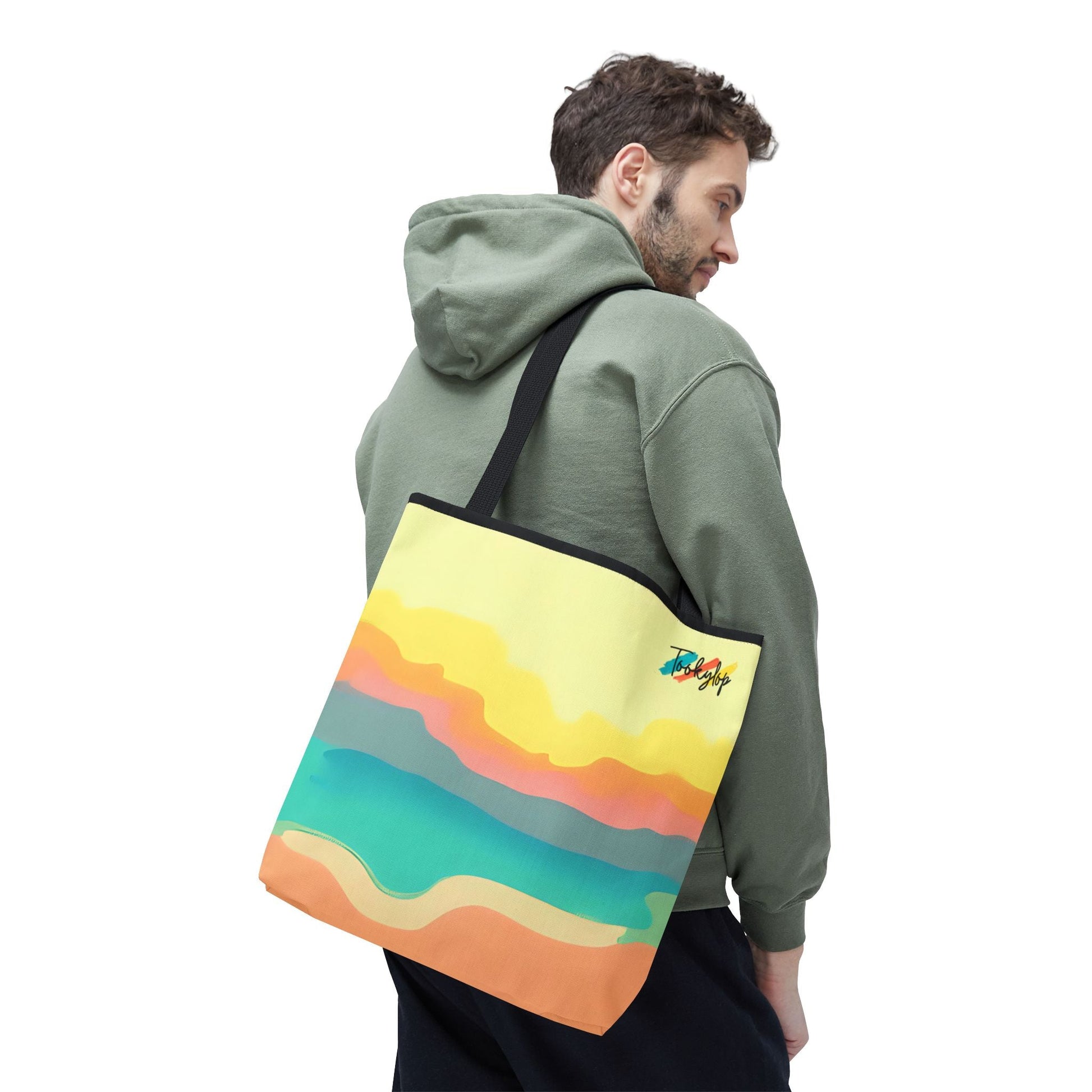 Vibrant Abstract Tote Bag, Summer Beach Bag, Reusable Shopping Tote, Eco - Friendly Gift, Colorful Art Tote from Tookylop | Your Vibe. Your Style