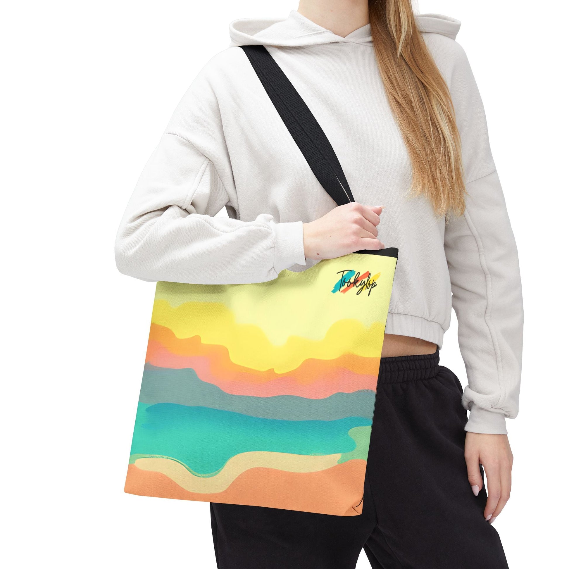 Vibrant Abstract Tote Bag, Summer Beach Bag, Reusable Shopping Tote, Eco - Friendly Gift, Colorful Art Tote from Tookylop | Your Vibe. Your Style