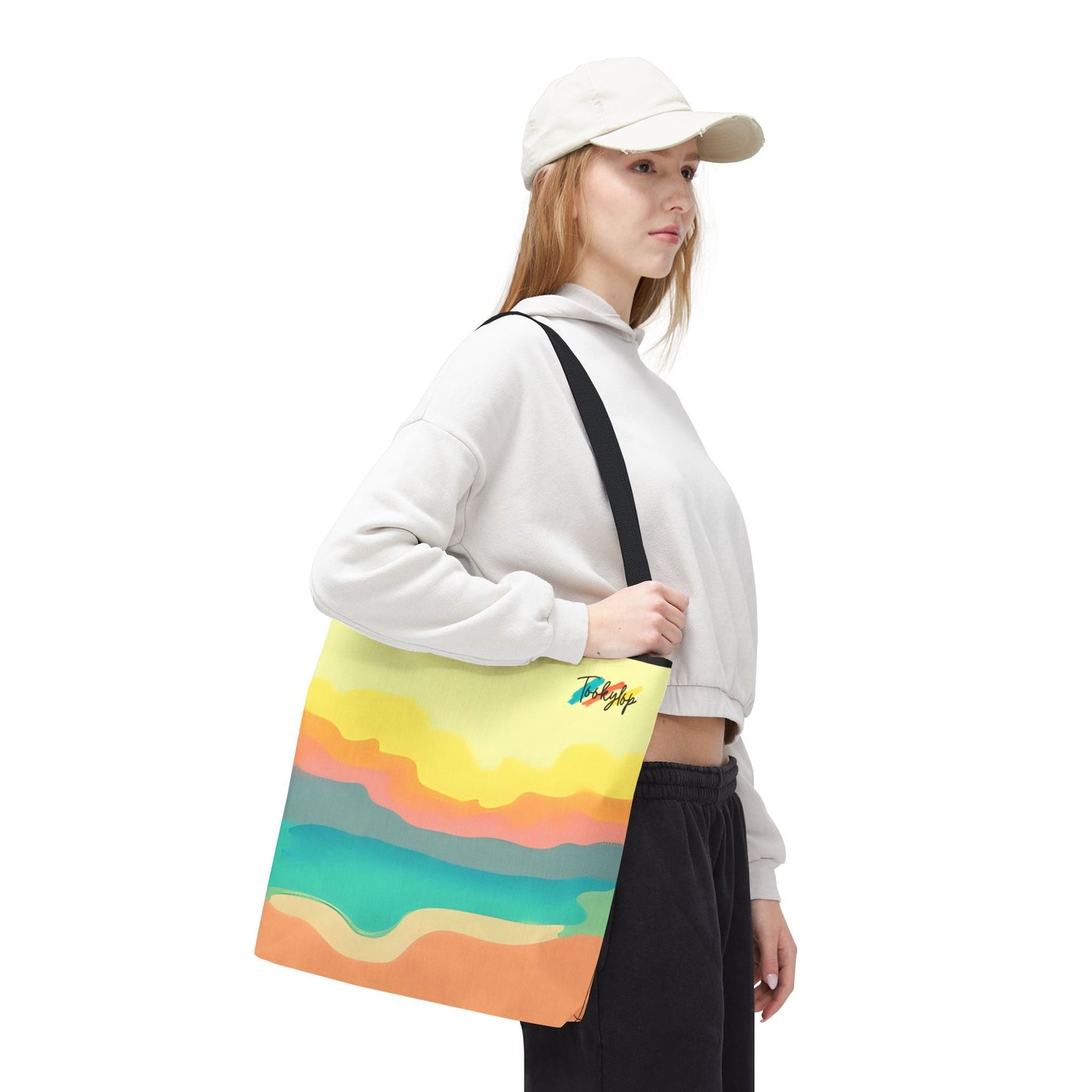 Vibrant Abstract Tote Bag, Summer Beach Bag, Reusable Shopping Tote, Eco - Friendly Gift, Colorful Art Tote from Tookylop | Your Vibe. Your Style