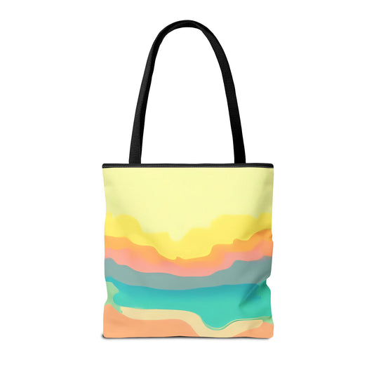 Vibrant Abstract Tote Bag, Summer Beach Bag, Reusable Shopping Tote, Eco - Friendly Gift, Colorful Art Tote from Tookylop | Your Vibe. Your Style
